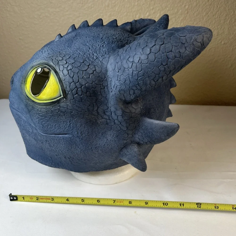 How to Train Your Dragon Toothless Night Fury Latex Full Mask, One Size